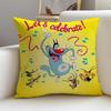 OOggy and the CockroachesS Cushion Cover Breathable and skinfriendly linen pillowcase square removable and washable cushion