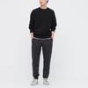 UNIQLO Round Neck Solid Color Long Sleeve Sweatshirt Unisex sweatshirt Black 444966-69