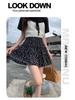 Women's French Floral A-line Cake Skirt - Summer Korean Style, High Waist, Slimming, Elastic Waist, Petite Half Skirt