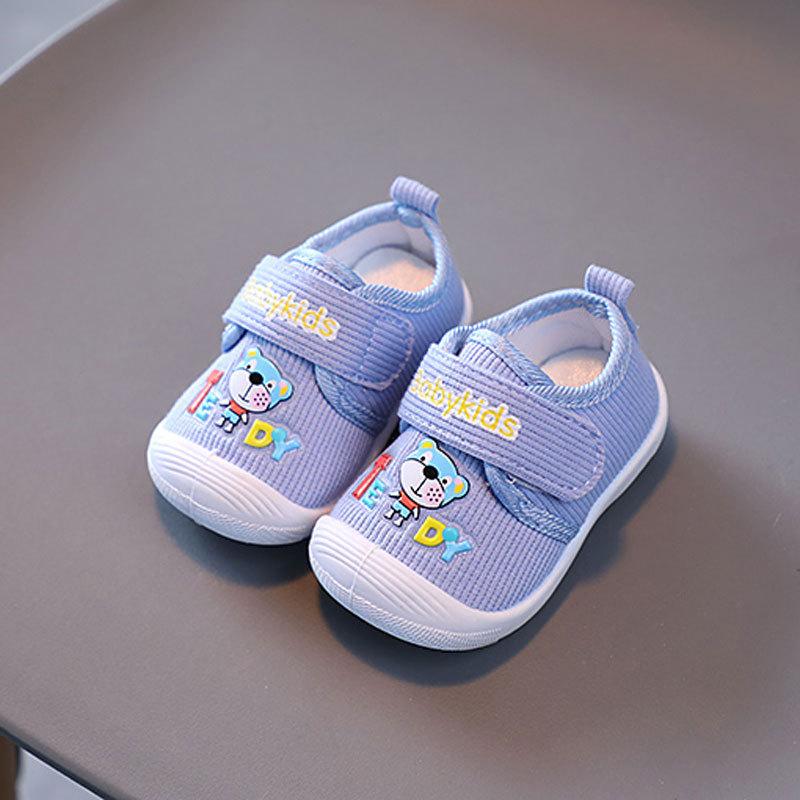 Baby Soft Sole Crawling Shoes With Velcro For Toddlers Boys Girls 16 синий