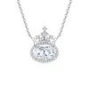 In-stock Custom-made Crown-shaped Teardrop Pendant 812 Mm High-carat Jewelry Piece; Light-luxury Clavicle Chain Moissanite