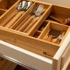 cutlery case with cutlery kitchen drawer stationery and cosmetics made of bamboo x x Two-tiered dividers, tray, storage, organizer, organizer, 2-tier