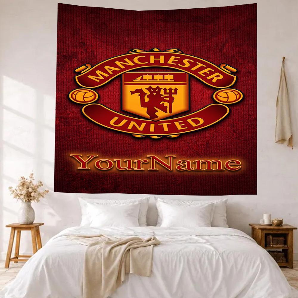 Manchester Custom Your Name Wall Decor Tapestry Art For Pet Memorial Birthdaywedding Party Backdrop Family Gift