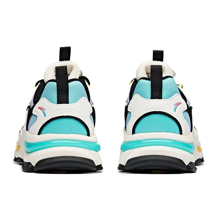 Anta Life Series Millennium Glacier Non-Slip Wear-Resistant Low-Top Sports Casual Shoes Women Sneakers White Black Green 122028899-1