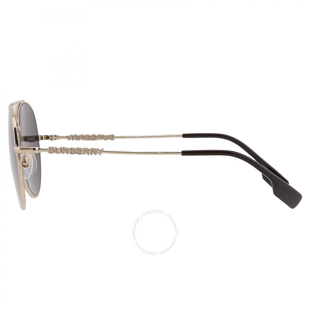 Burberry Dark Grey Pilot Ladies Sunglasses Be3147 110987 58