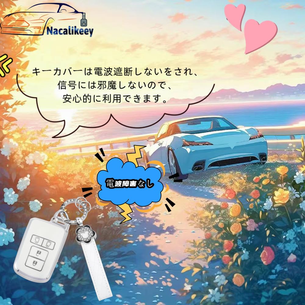 Key Case for Toyota Noah 80 Series Cute Sakura Key Case Voxy 80 Sakura Smart Key Case for New Vellfire 30 Series Alphard 30 Series Plum Blossom Cute