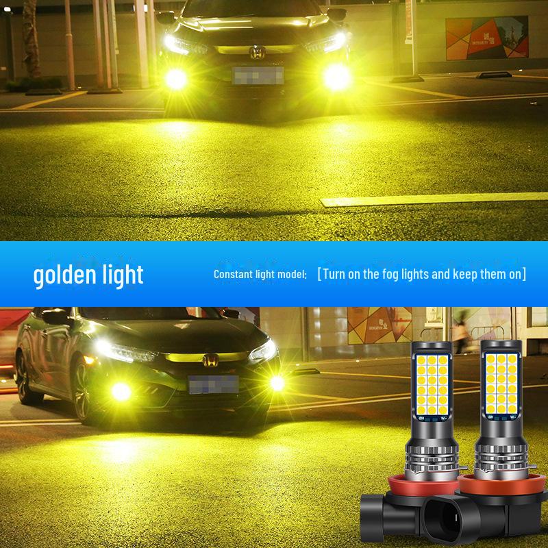 

Автомобильные светодиодные трехцветные передние противотуманные фары H3, H7, 9005, 9006, H11 - простая установка H11 Three-Color Constant