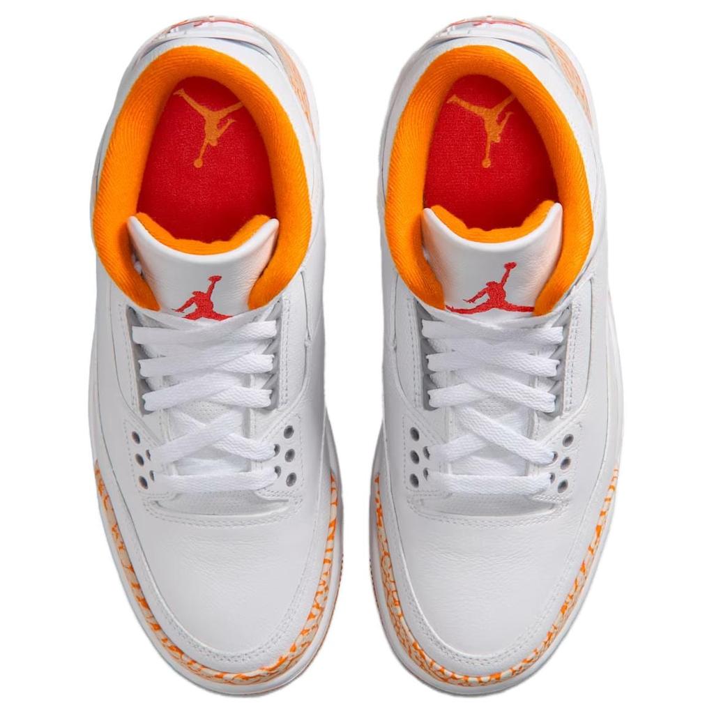 Jordan Air Jordan 3 Vintage Basketball Shoes Women's White Orange CK9246-101