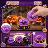 Mini Steamer Pretend Play Set Ghost Dumpling Stress Ball with Steamer, Maltose Slow Rising Squeeze Toy, Interactive Food Shape Toys Halloween