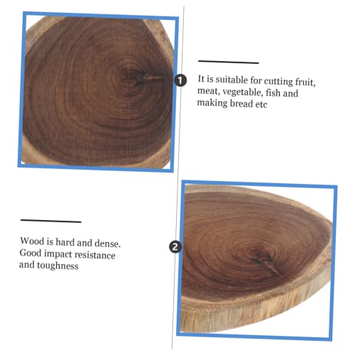 Anneome 1 Wooden Cutting Board, Round Cutting Board for Pork, Cheese, Bread, Kitchen Cutting Board, Tray, Vegetable Chopping Board, Fruit Cutting Boar