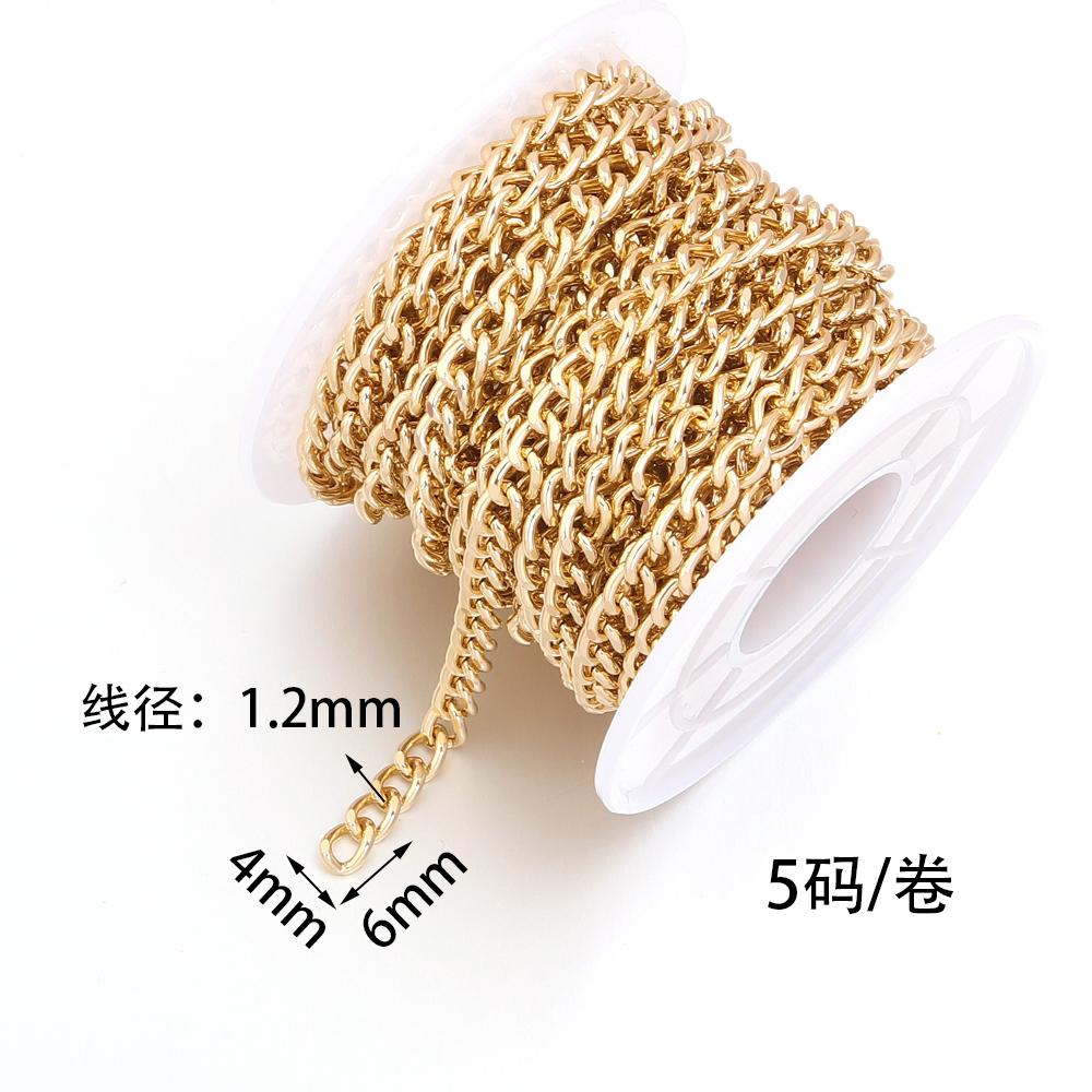 5Yards/Roll Metal Aluminum O-Shaped Chains Twisted Chain Bulk Chain For Jewelry Making Bracelet Necklace Bag Chain Accessories