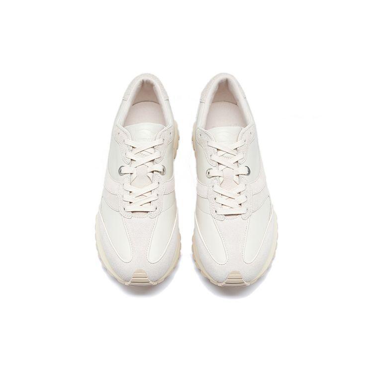 Li-Ning 1990 Zhenrong Lightweight Comfortable Non-Slip Low-Top Sports Casual Shoes Men Sneakers Pearl-White ALJS073-1