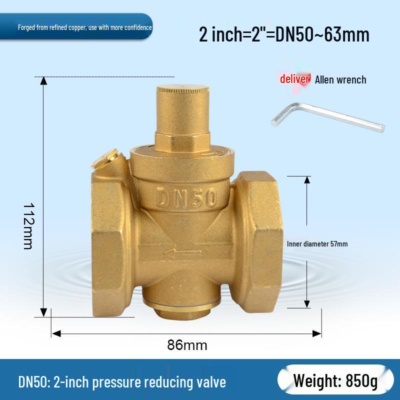 Adjustable Brass Water Pressure Reducing Valve for Heaters & Purifiers