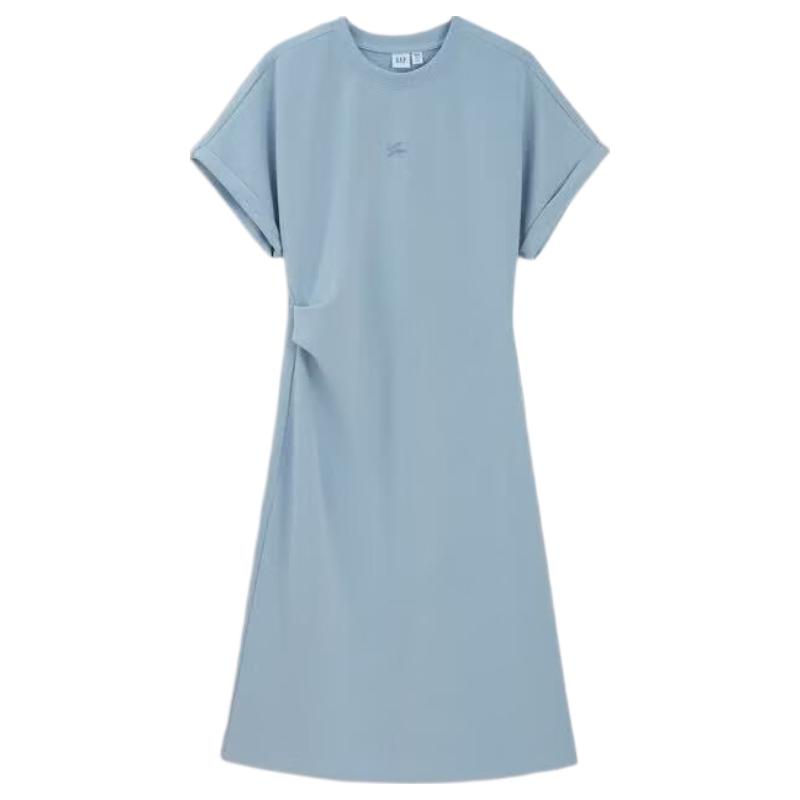 GAP Women's Modal Blend Logo Slim Fit Short Sleeve Dress