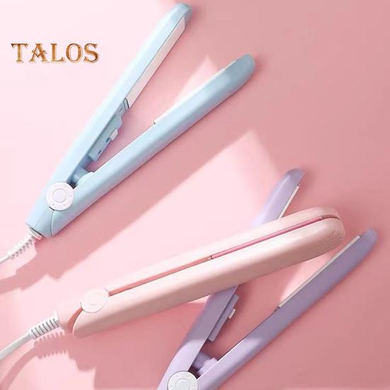 Mini Dual Purpose Curling Iron 2-In-1 Curling Wand Flat Iron Hair Straightener Curler Fast Heating Portable Travel Women Short Long Hair Styling