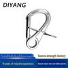 316 Stainless Steel Quick Release Safety Carabiner with Spring Hook for Kayak Mooring and Docking