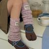 Colorful Kintted Y2k Leg Warmers Soft Warm Leg Cover Fashion Plush Stockings  Women