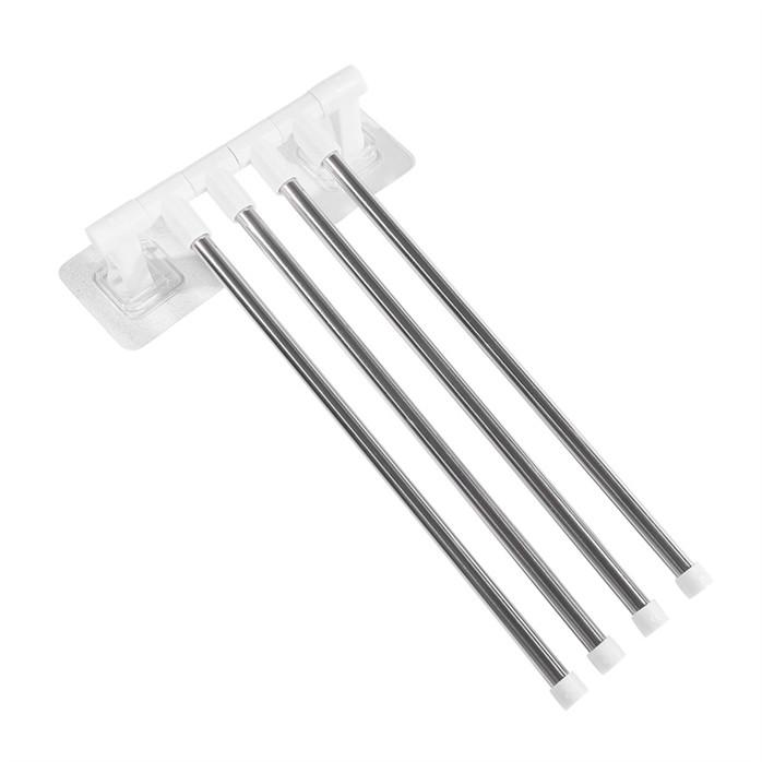 Rotatable Towel Rack Wall Mounted Bathroom Towel Holder with Shelf Multi Function Hanging Bar for Kitchen Towel Paper