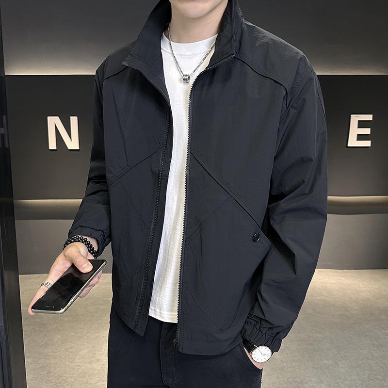 Herren Trendige Stehkragen Workwear Jacke - Herbst Koreanischer Stil Lässige Oberbekleidung