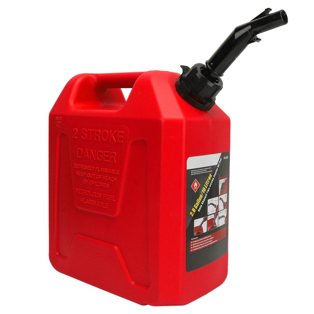 10L Fuel Oil Storage Tank Static Free Shockproof Auto Shutdown Safe Portable Gasoline Tank for RV Camper SUV Speedboat