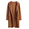 Woolen Coat Women Autumn Korean Fashion Casual Loose Women Coat Solid Color Button-Less Cardigan Coat