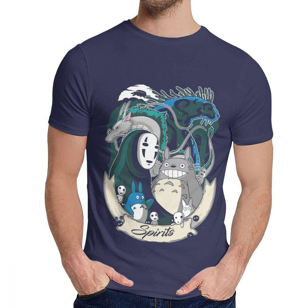 Studio Ghibli Totoro Spirit Away White Dragon Haku T Shirt Fashion Crewneck Custom Men S Harajuku