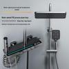 TLXT Gunmetal Grey Thermostatic Digital Display Shower Set