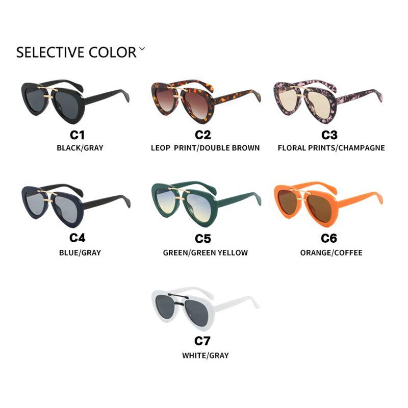 Stylish Classic Pilot Sunglasses Women For Men Vintage Sun Glasses Punk Popular Big Frame Outdoor Use Travel Eyeglasses UV400