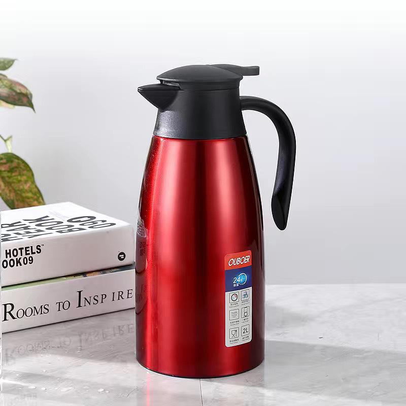 Stainless Steel Double-Layer Insulated Coffee Pot - Home & Hotel Gift