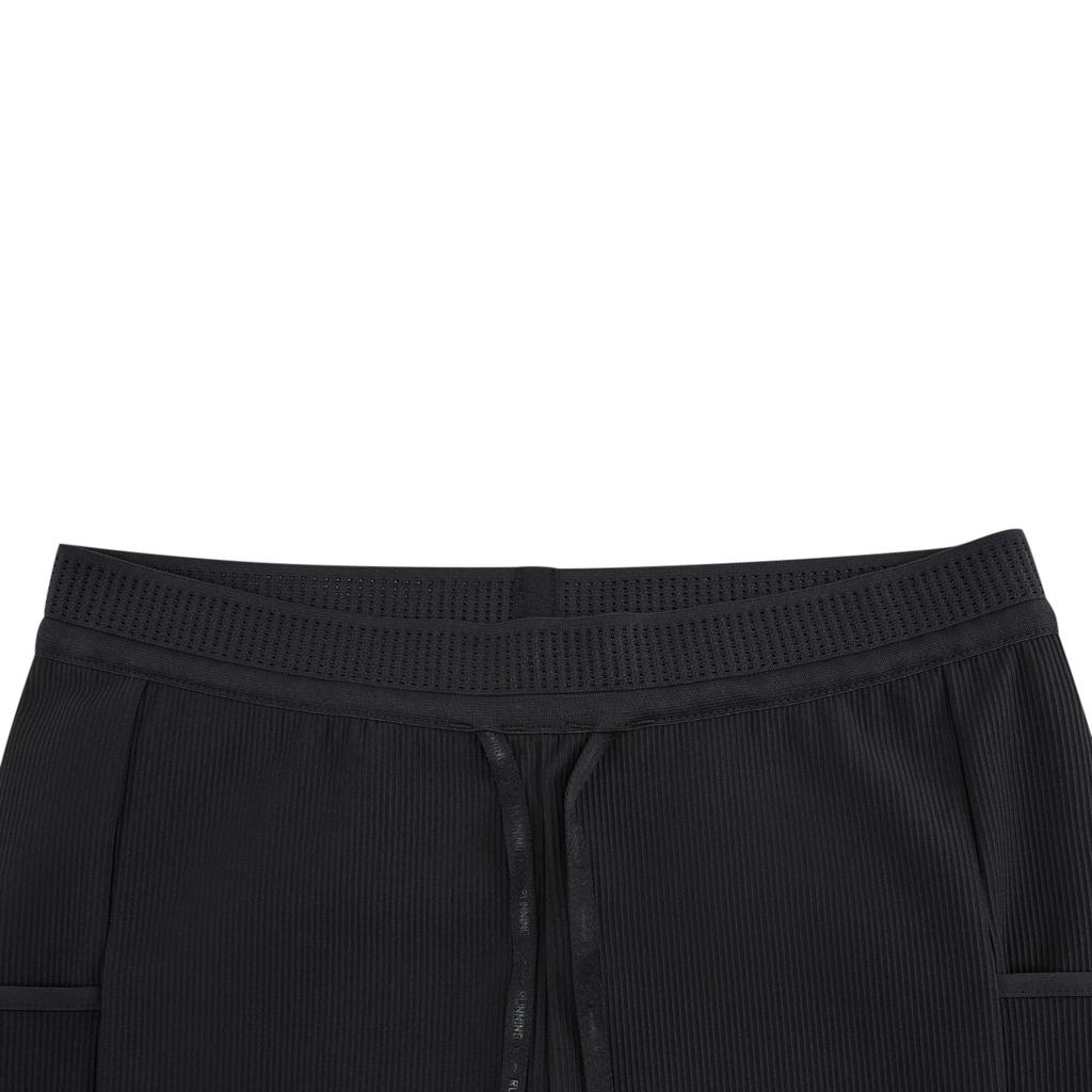 Li Ning Dragon Sparrow Skin-Friendly Sports Elastic Slim Fit Comfortable Outdoor Racing Tight Running Shorts Men shorts Black AUSV003-14