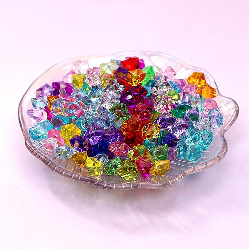 20 ks Náhodné Barevné Ledové Kostky Dětské Hračky Diamant Nepravidelný Kámen Dekorace DIY Ručně Vyráběné Dekorační Doplňky