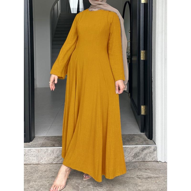 Elegant Trumpet Dress for Women, Waist Cinching Long Dress, Daily Casual, Soft and Comfortable Dress