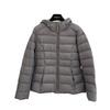 High-end white duck down hooded short down jacket women's winter new ribs thin warm small jacket