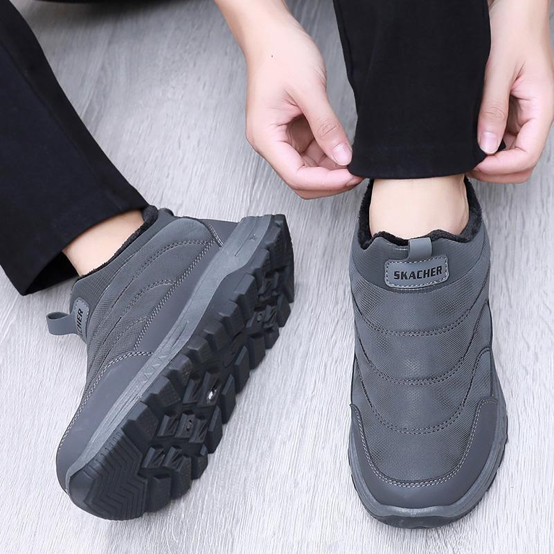 

Мужские зимние утепленные хлопковые ботинки для тепла и комфорта в путешествиях на открытом воздухе; Противоскользящая и прочная подошва с доставкой 39