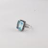 Natural Sky Blue Topaz Gemstone Handmade 925 Sterling Silver Jewelry Wedding Ring For Her RR-74-2