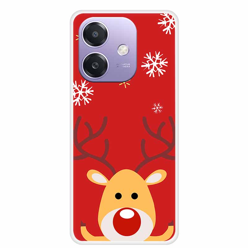 Christmas Phone Cases for OPPO A3 A3x 4G 5G Case Transparent Snowman Soft Santa Claus Silicone Back For A3 A3x TPU Clear Cases