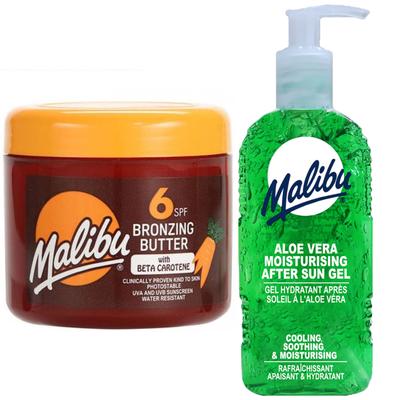 Malibu Tanning Accelerator SPF6 300ml + Aloe After Sun Gel 200ml