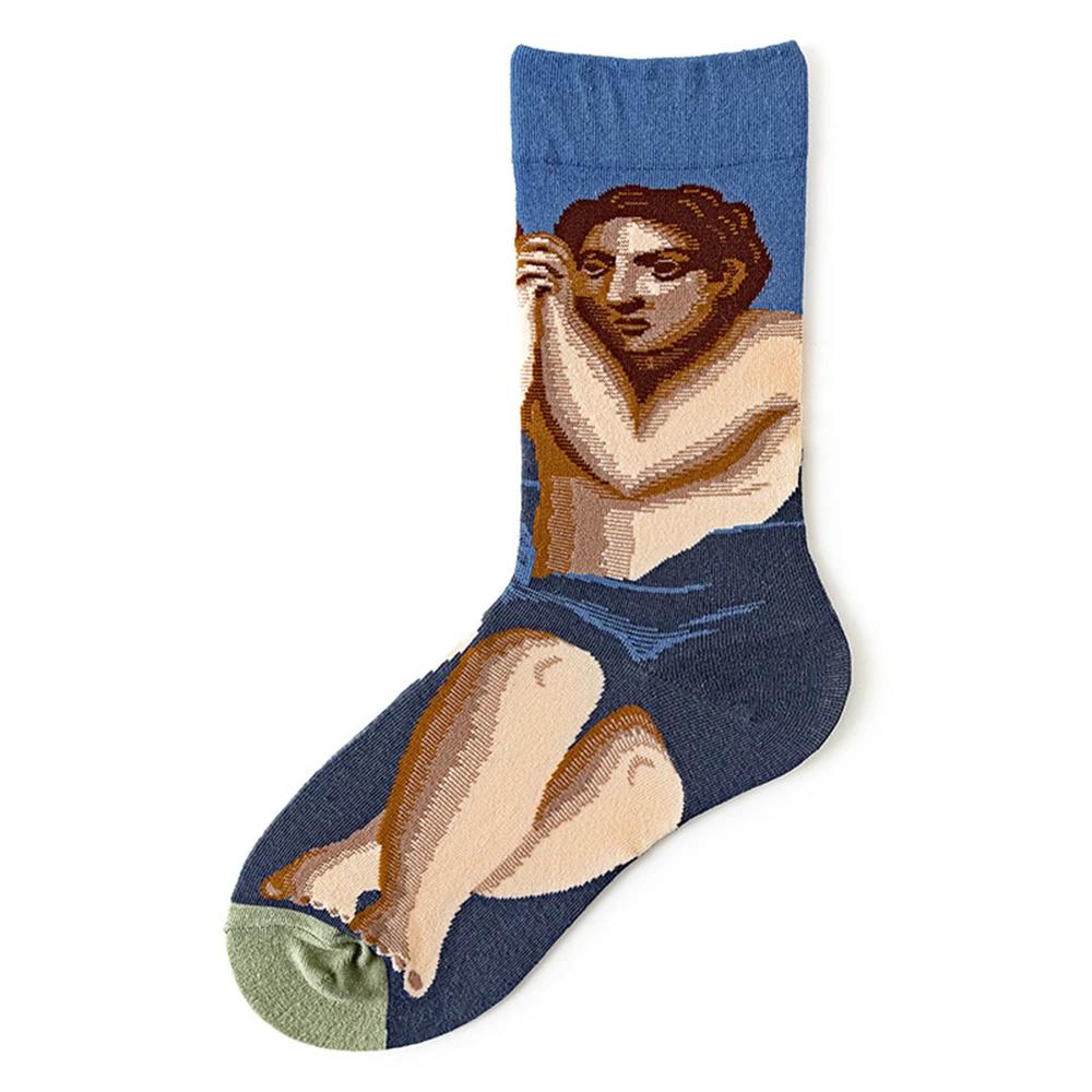 Colorful Cartoon Creative Fashion Vine Graffiti Novelty Men Women Socks Winter Warm Comfortable Cotton Sokken Dropship
