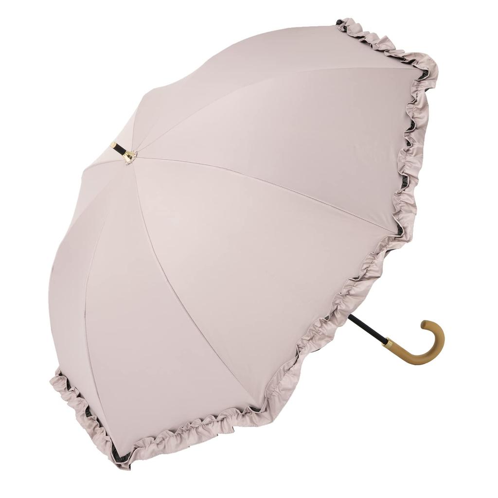 Cool Plus Blocking Compact Long Umbrella with Suitable for Sun and 50cm X 8 Light Blocking and Over UV Grade 1 Light Short UV/Heat/Light Frills, Rain,