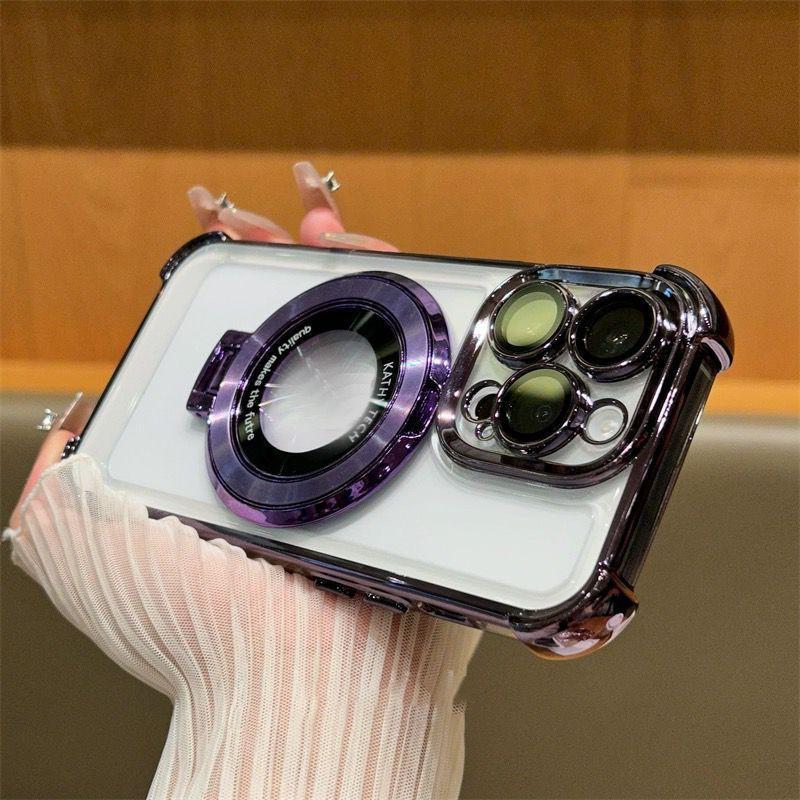 

Four Corner Horizontal Vertical Bracket Suitable Apple IPhone 17 Promax New Magnetic Transparent All Inclusive Lens Protection Case iPhone 13 PROMAX