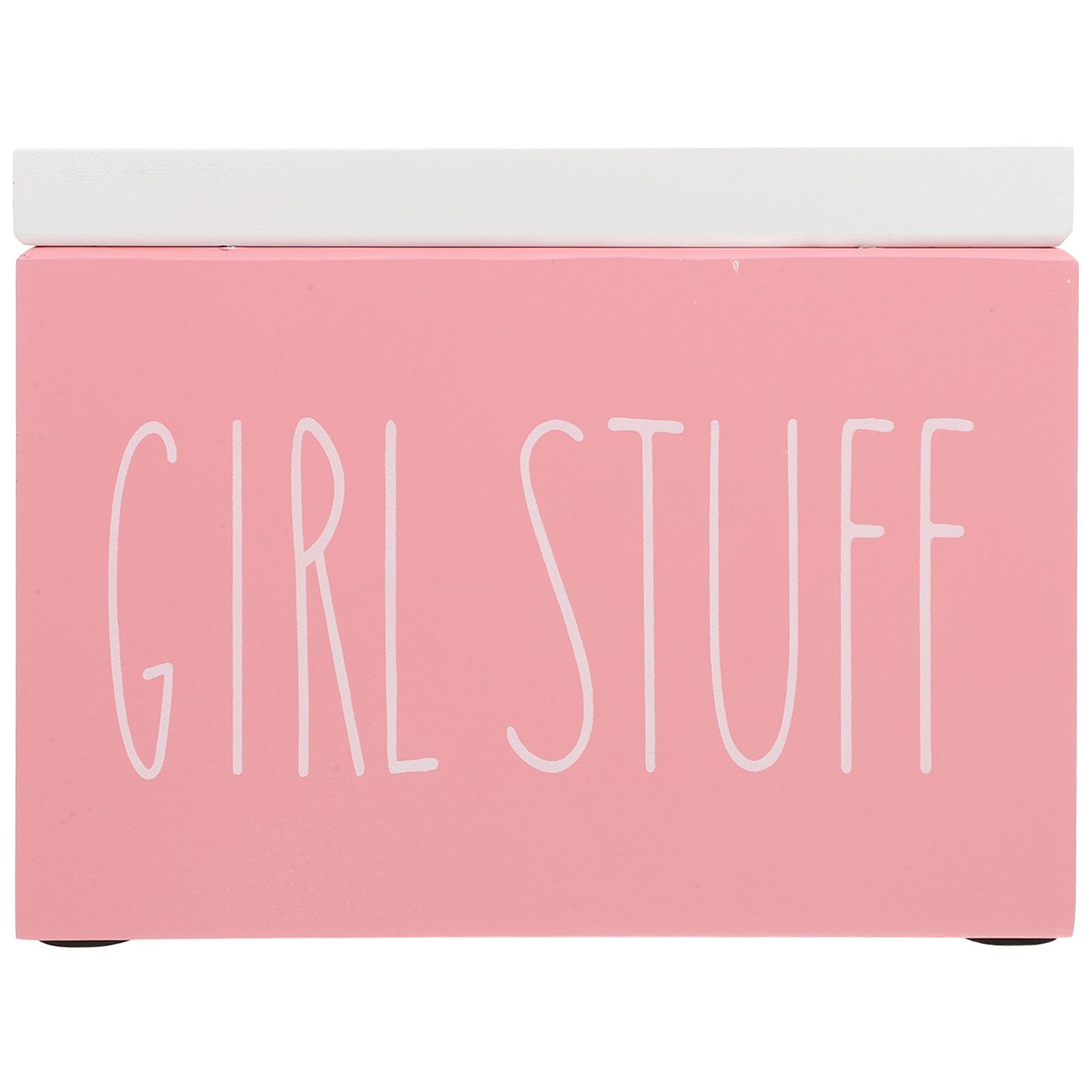 Sanitary Napkin Storage Box Pad Holder for Women Wooden Laundry Beads Dispenser bianco