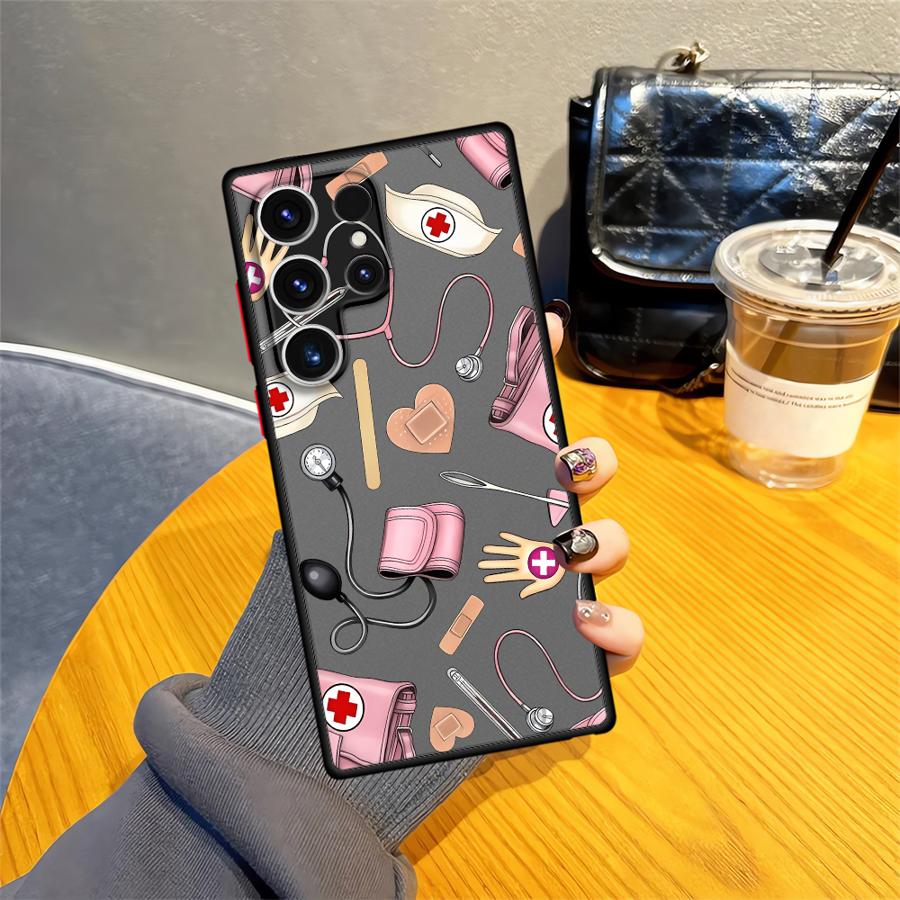 Cool Nurse Medicine Funda Back Phone Cover Case for Samsung Galaxy S22 S23 FE S25 Ultra S26 S24 Plus S20 FE Note 20 Ultra 10+