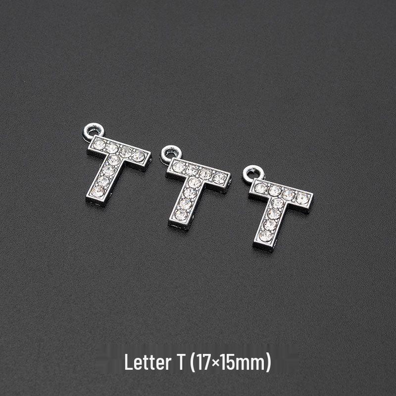Alloy DIY English Letter & Number Necklace Pendant - Creative Jewelry & Handmade Accessories.