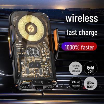 Magnetiline traadita autotelefoni hoidja infrapuna induktsiooniga, 66W/15W kiirlaadimine