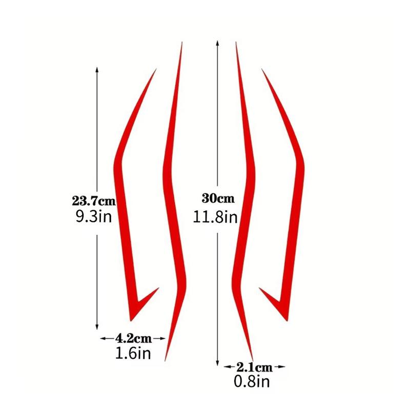 1/5 Blatt Reflektierende Coole Frontzug-Scheinwerfer-Aufkleber Motorrad-Verkleidungsaufkleber Dekoration Für Kawasaki Ninja Ninja400 H2 H2Sx