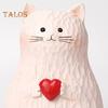 Dragoste Inimă Pisică Vasă de flori Rășină Desene Animat Handmade Pisicuță Floral Suport pentru plante Container Home Office Centru de birou Decorare de birou