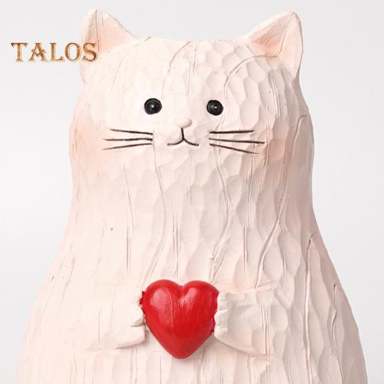 Dragoste Inimă Pisică Vasă de flori Rășină Desene Animat Handmade Pisicuță Floral Suport pentru plante Container Home Office Centru de birou Decorare de birou