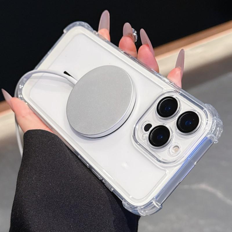 Luxury Clear Shockproof For Magsafe Case for iPhone 11 12 13 14 15 16 Pro Max Plus Magnetic Soft Bumper Hard Acrylic Back Cover