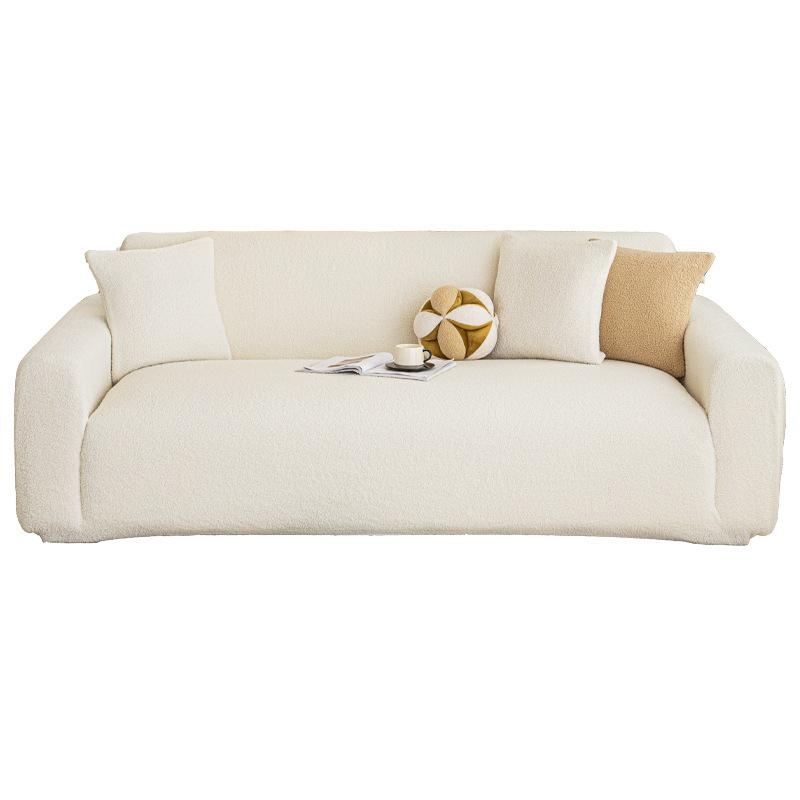 Thickened plush all - encompassing sofa cover with elasticity for lazy sofas provides protection from cat scratches and dust