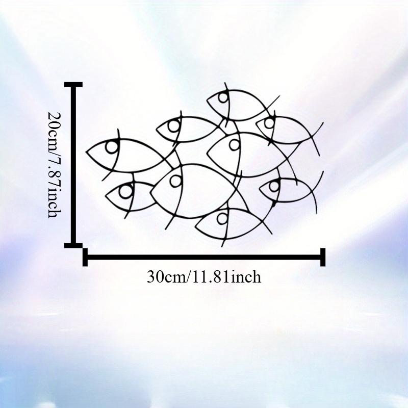 1pc Vintage Nautical Metal Wall Art Ocean Fish Aquarium Decor Weatherproof Iron Christmas Gift